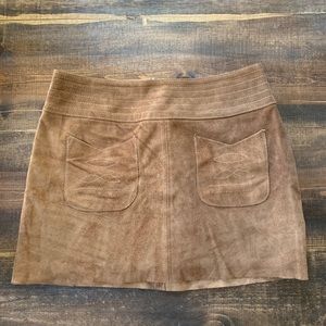 Free People Brown Buede Skirt